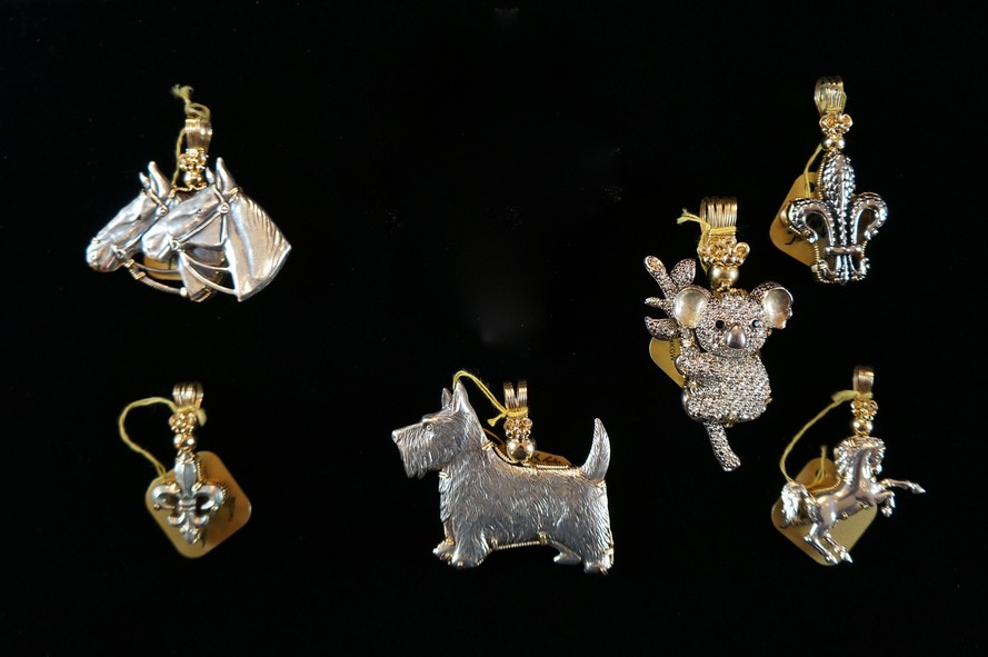 asheville jewelry STERLING SILVER biltmore lamp and shade gallery starfire designs with beads